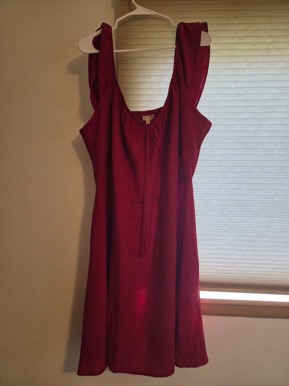 nine britton Deep Red Sleeveless Mini Dress